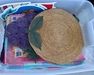 Huge Lot Of Placemats Wicker, Vinyl, Fabric