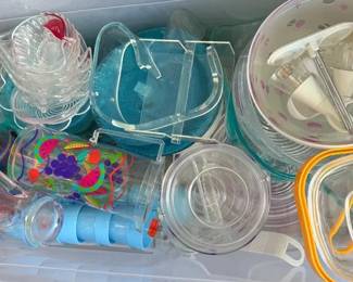 Huge Lot Of Melamine And Plastic Patio And Pool Serveware