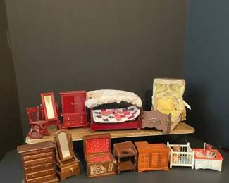 Dollhouse Miniatures Lot 1 Bedroom Set