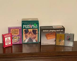 Vintage Card Dice Game Lot Pass the Pigs, the Great Dalmuti, Deluxe Cards