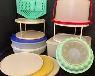 Tupperware Rubbermade Lot Lazy Susans Cake Taker Jello Mold and More