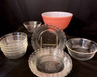 Pyrex Pink Mixing Bowl Mini Tart Plates and More