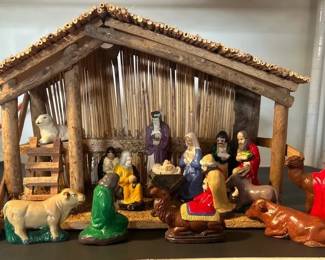 18 Piece Small Creche and Nativity Set