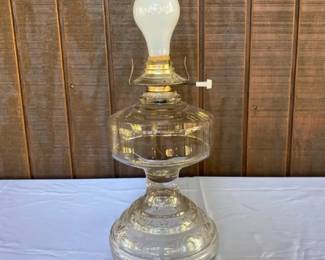 Vintage Converted Kerosene Lamp