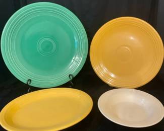 Vintage Fiesta Ware Lot 4 Pcs HLC USA Backstamp