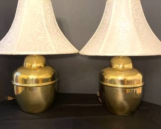 Vintage UrnGinger Jar Style Brass Table Lamp