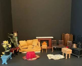 Dollhouse Miniatures Lot 2 Living Room Set