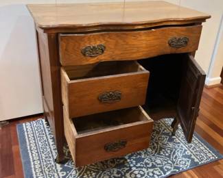 Antique Oak Washstand Commode Dresser
