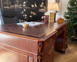 #23. $850 Partner desk Georgian furniture co. 37h,72w,42d