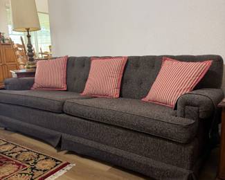 #11. $150 Grey Tweed MCM sofa 30H,85W,35D
