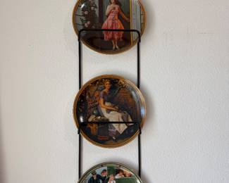 #27. $50 Norman Rockwell 3 plate set "dreaming in the attic"