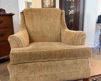 #4. $120 MCM chair gold velvet 34H,31W,30D