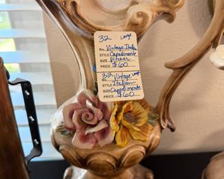 #32. $60 Large vintage Italian Capodimonte pitcher