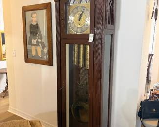 #1. $600 Emperor Grandfather clock 81H,22W,11D