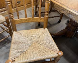 #19. $180 Eight oak dining chairs