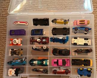 Lot 24: Toy Die-Cast Cars in Storage Case