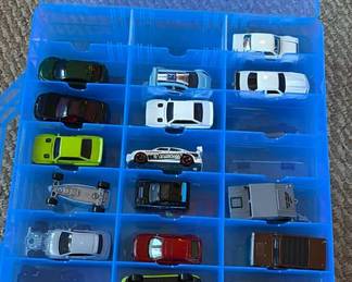 Lot 48: Die-Cast Toy Car Collection with Storage Case