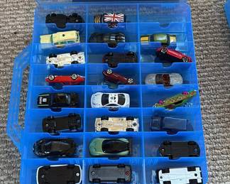 Lot 52: Assorted Die-Cast Toy Cars in Storage Case
