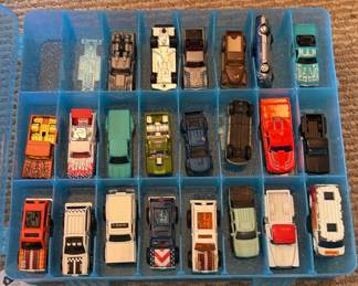 Lot 25: Collection of Die-Cast Chevy Toy Trucks and Cars in Storage Case