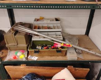 Lot 194: Fishing Tackle Boxes, Rod, Reels, and Accessories
