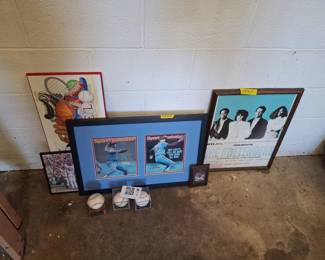 Lot 99: Sports Memorabilia and Framed Posters Collection