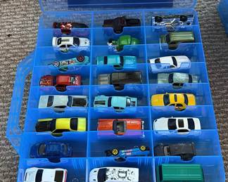 Lot 50: Collection of Die-Cast Toy Cars and Trucks in Storage Case