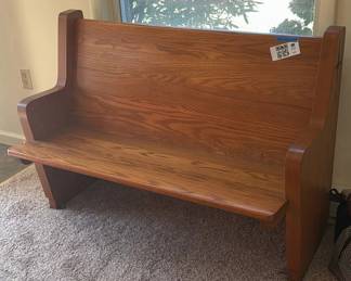 Lot 137: Wooden Church Pew Bench