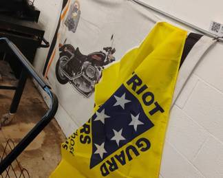 Lot 170: Patriot Guard Riders Flag and Harley-Davidson