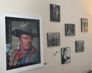 Lot 121: Framed John Wayne Artwork and Photographs