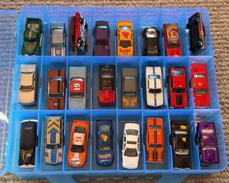 Lot 27: Die-Cast Toy Cars in Plastic Storage Case