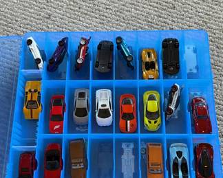 Lot 45: Die-Cast Toy Cars in Blue Storage Case