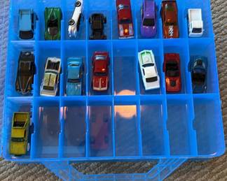 Lot 30: Die-Cast Toy Cars in Blue Storage Case