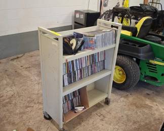 Lot 158: Rolling Metal Media Storage Cart