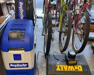 Rug doctor and Dewalt drill and saw