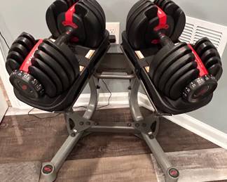 Bowflex SelectTech adjustable dumbbells with stand (pair)