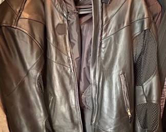 Leather biker jacket