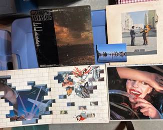 Many assorted records including Pink Floyd, the Cars, Talking Heads and INXS