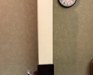 Basement corner with wall clock