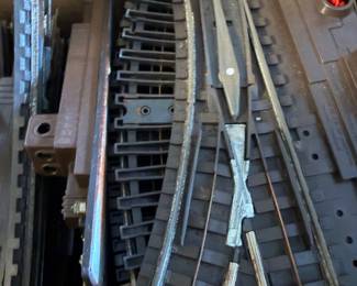 Model train track sections