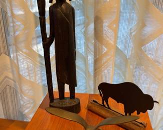 Carved wood African style figure