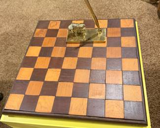 Inlaid wood chess board