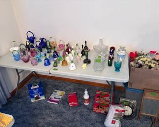 Fenton Baskets and bells and misc
