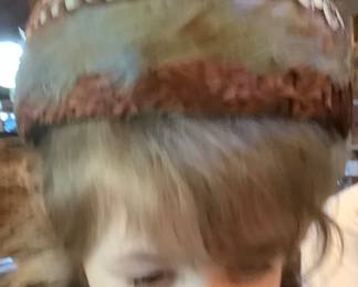 Look at our beautiful model for these Vintage hats. She is not for sale.