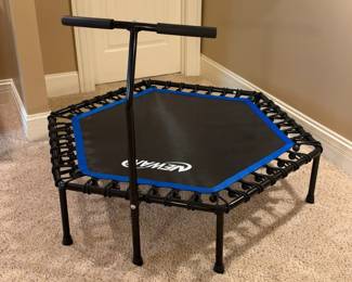 Newan Hexagonal Fitness Trampoline with T-Handle and Manual