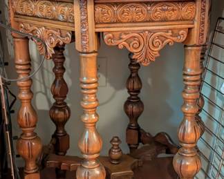 Renaissance carved oak table