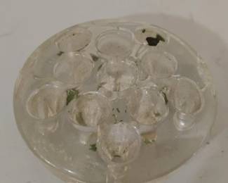 Vintage Clear Glass Flower Frog