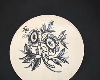Vintage Ceramic Floral Trivet