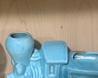 Vintage Pottery Train Engine Planter second image
