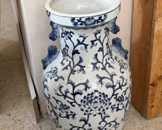 Chinese Blue and White Porcelain Floor Vase