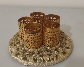 Vintage Sam Fink Hollywood Regency Filigree Lipstick Holder